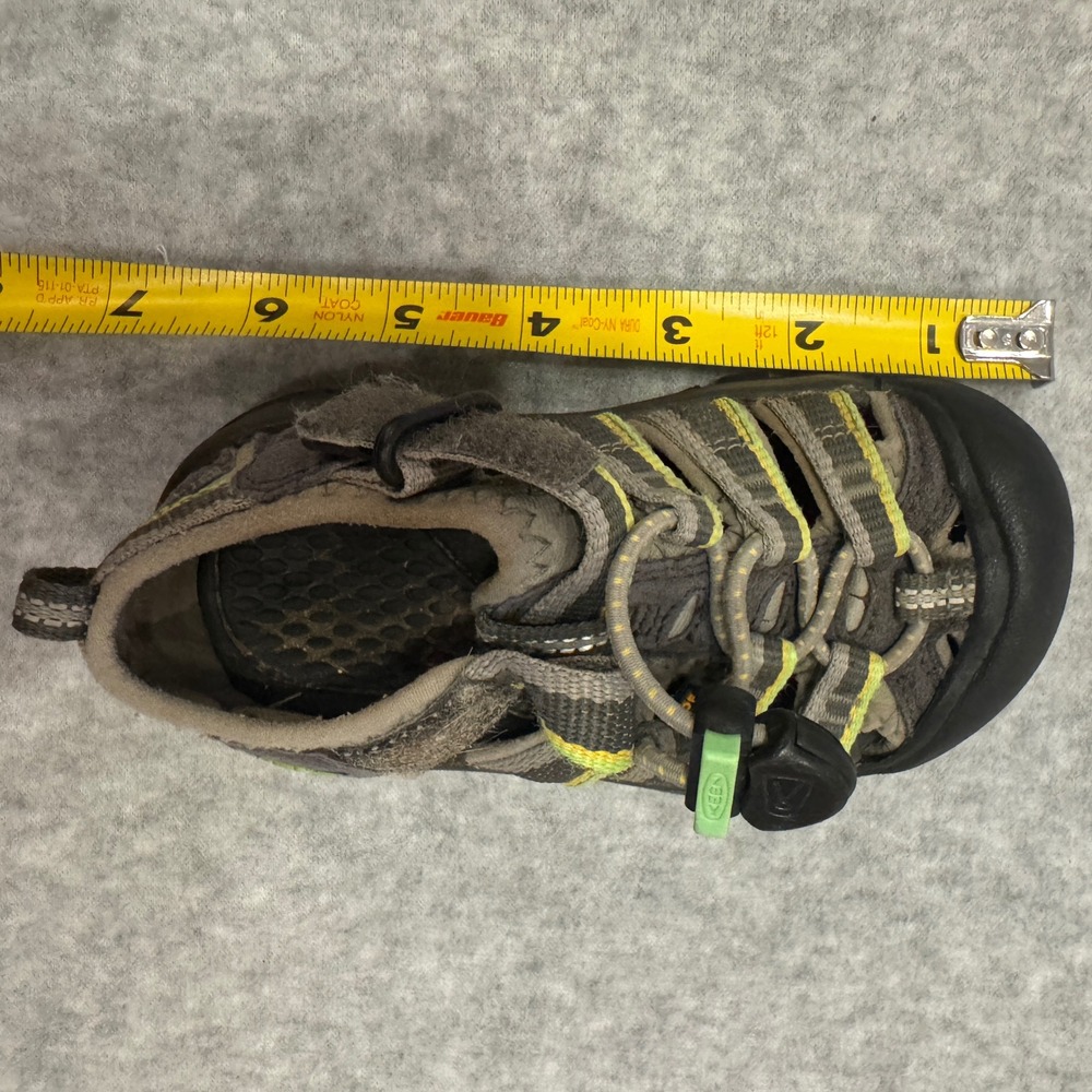 Keen Kids Newport H2 Waterproof Sandals Gray Lime Green Hiking Shoes Size 10/11 - Picture 3 of 7